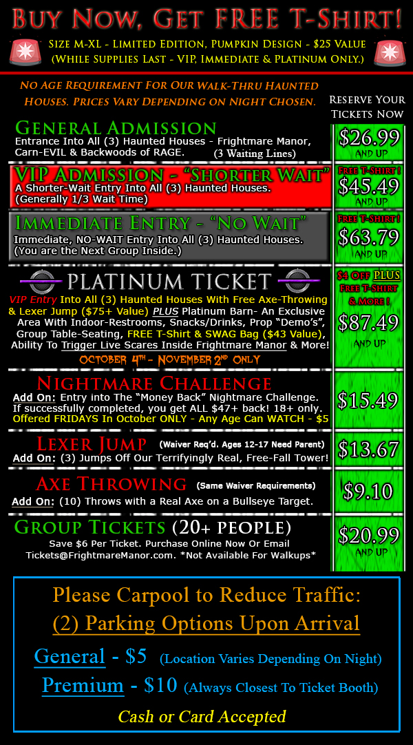 FRIGHTMARE MANOR Best Haunted Houses Knoxville Morristown